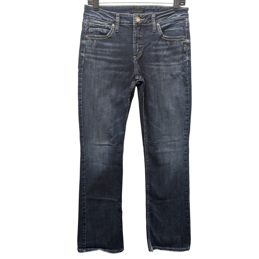 Silver Jeans Co Avery Slim Boot Womens 29x31 Dark Wash Blue